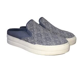 Clarks Cloudsteppers Audreigh Cove Slip On Mule Sneaker Womens 9.5 Blue Platform